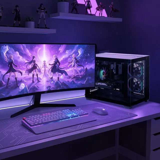 Mloong Black Gaming PC AMD Ryzen 5 5500  Up to 4 2 GHz  CPU  GeForce RTX 3050 6GB  1TB NVME SSD  16GB DDR4 RAM 3200MHz  650W PSU 7ARGB Fans  Windows 11 Home 64 bit WIFI Gaming Desktop  Black