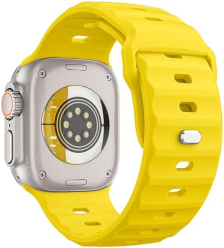 MoKo Ocean Band Compatible with Apple Watch Ultra 3/2/1 Band 49mm 46mm 45mm 44mm 42mm for Men Women  Silicone Replacement Strap Sport Wrist band for iWatch Series 11 10 9 8 7 6 5 4 3 2 1 SE 3/2/1