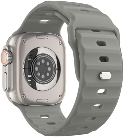 MoKo Ocean Band Compatible with Apple Watch Ultra 3/2/1 Band 49mm 46mm 45mm 44mm 42mm for Men Women  Silicone Replacement Strap Sport Wrist band for iWatch Series 11 10 9 8 7 6 5 4 3 2 1 SE 3/2/1