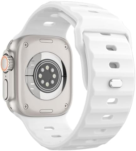 MoKo Ocean Band Compatible with Apple Watch Ultra 3/2/1 Band 49mm 46mm 45mm 44mm 42mm for Men Women  Silicone Replacement Strap Sport Wrist band for iWatch Series 11 10 9 8 7 6 5 4 3 2 1 SE 3/2/1