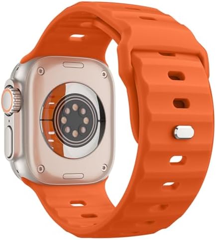 MoKo Ocean Band Compatible with Apple Watch Ultra 3/2/1 Band 49mm 46mm 45mm 44mm 42mm for Men Women  Silicone Replacement Strap Sport Wrist band for iWatch Series 11 10 9 8 7 6 5 4 3 2 1 SE 3/2/1