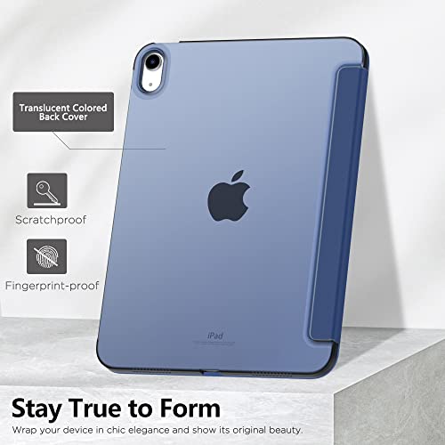 MoKo for iPad  A16  11th Generation Case 11 Inch 2025  iPad 10th Generation Case 10 9 Inch 2022  Slim Stand Hard PC Translucent Back Shell Smart Cover  Support Touch ID  Auto Wake/Sleep  Navy Blue