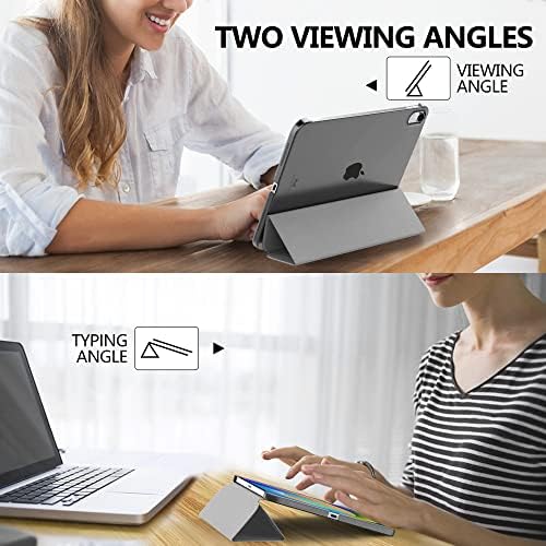 MoKo for iPad  A16  11th Generation Case 11 Inch 2025  iPad 10th Generation Case 10 9 Inch 2022  Slim Stand Hard PC Translucent Back Shell Smart Cover  Support Touch ID  Auto Wake/Sleep Space Gray