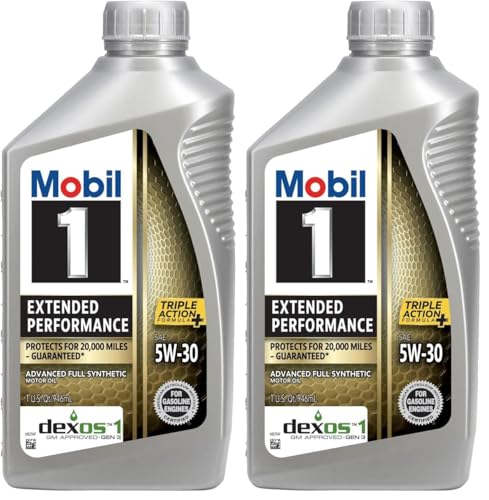 Mobil 1 98KE65 5W 30 Extended Performance Synthetic Motor Oil 1 Quart  Pack of 2 
