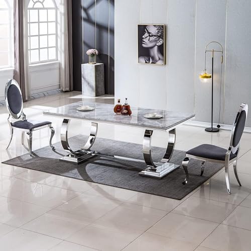 Modern Dining Chairs Set of 2 Leather Kitchen Dining Room Chair with Shiny Gold Stainless Steel Legs Upholstered Back Chairs for Living Room Meeting Room