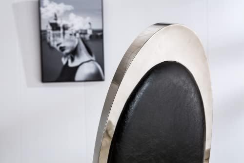 Modern Dining Chairs Set of 2 Leather Kitchen Dining Room Chair with Shiny Gold Stainless Steel Legs Upholstered Back Chairs for Living Room Meeting Room