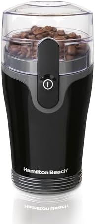 Molino eléctrico de café Hamilton Beach Fresh Grind para granos, especias y más, negro