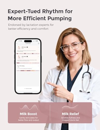 Momcozy Air 1 Ultra Slim Breast Pump  Hands Free Wearable Pump with Wireless Charging Case & App Control with Auto Mode & Full Milk Alert  Industry First Transparent Top for Easy Nipple Alignment