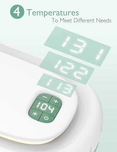 Momcozy Baby Wipe Warmer  Innovative Spring Design  Large Capacity Wipes Dispenser  Fast and Even Heating  4 Modes of Temperature Heating Control  Diaper Wipe Warmer with Night Light