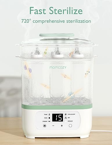 Momcozy Bottle Sterilizer and Dryer  8 in 1 Electric Steam Baby Bottle Sterilizer for Baby Bottles  Baby stuffs & Breast Pump Accessories