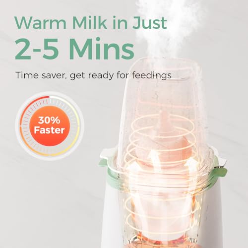 Momcozy Bottle Warmer  Fast Bottle Warmers for All Bottles with Timer  Accurate Temperature Control and Automatic Shut Off  Multifunctional Bottle Warmer for Breastmilk