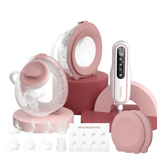 Momcozy Breast Pump V2 Pro Ultra Lightweight  Hands Free & Portable Wearable Pump with Upgraded Integrated DoubleFit Flange  Quiet & Leak Proof Electric Pump  3 Modes 9 Levels  17/19/21/24mm