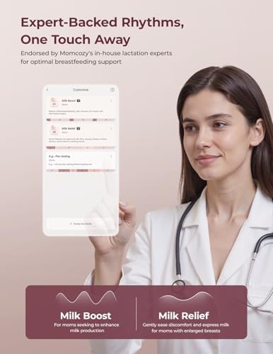 Momcozy Breast Pump Hands Free Upgraded Mobile Flow   M9  App Discreet Control with Personalized Multi Modes & 15 Levels  Wearable Breast Pump 24mm  2 Pack Gray