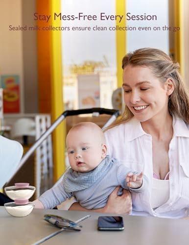 Momcozy Breast Pump Hands Free Upgraded Mobile Flow   M9  App Discreet Control with Personalized Multi Modes & 15 Levels  Wearable Breast Pump 24mm  2 Pack Gray