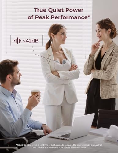 Momcozy Breast Pump Hands Free Upgraded Mobile Flow   M9  App Discreet Control with Personalized Multi Modes & 15 Levels  Wearable Breast Pump 24mm  2 Pack Gray