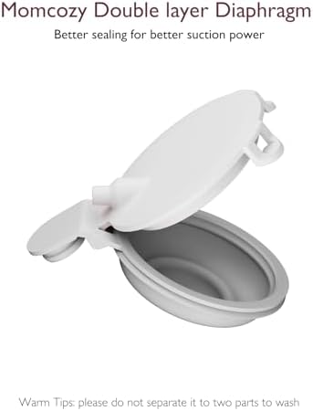 Momcozy Breast Pump Hands Free Upgraded Mobile Flow   M9  App Discreet Control with Personalized Multi Modes & 15 Levels  Wearable Breast Pump 24mm  2 Pack Gray