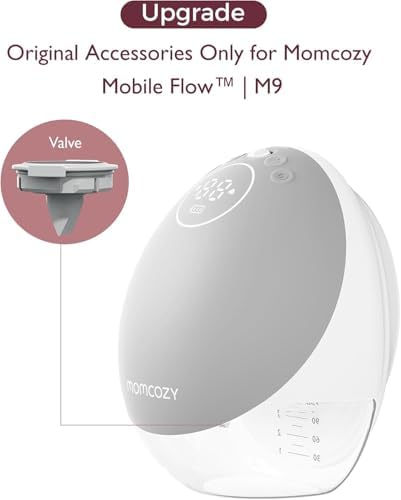 Momcozy Breast Pump Hands Free Upgraded Mobile Flow   M9  App Discreet Control with Personalized Multi Modes & 15 Levels  Wearable Breast Pump 24mm  2 Pack Gray