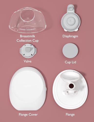 Momcozy Breast Pump Hands Free Upgraded Mobile Flow   M9  App Discreet Control with Personalized Multi Modes & 15 Levels  Wearable Breast Pump 24mm  2 Pack Gray