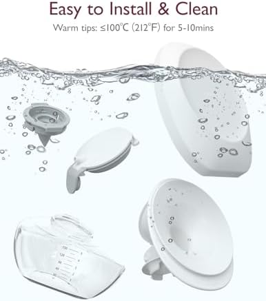 Momcozy Breast Pump Hands Free Upgraded Mobile Flow   M9  App Discreet Control with Personalized Multi Modes & 15 Levels  Wearable Breast Pump 24mm  2 Pack Gray