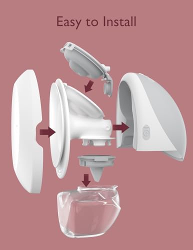 Momcozy Breast Pump Hands Free Upgraded Mobile Flow   M9  App Discreet Control with Personalized Multi Modes & 15 Levels  Wearable Breast Pump 24mm  2 Pack Gray