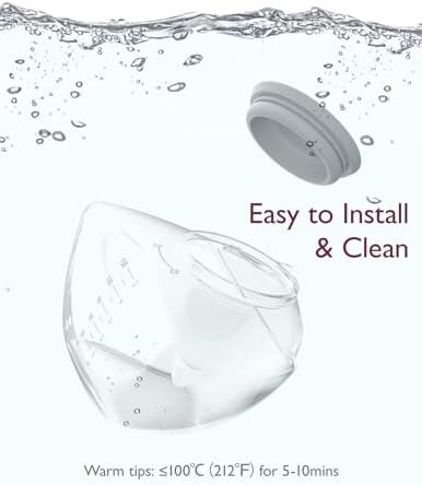 Momcozy Breast Pump Hands Free Upgraded Mobile Flow   M9  App Discreet Control with Personalized Multi Modes & 15 Levels  Wearable Breast Pump 24mm  2 Pack Gray