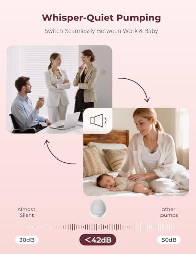 Momcozy Breast Pump Hands Free Upgraded Mobile Flow   M9  App Discreet Control with Personalized Multi Modes & 15 Levels  Wearable Breast Pump 24mm  2 Pack Gray