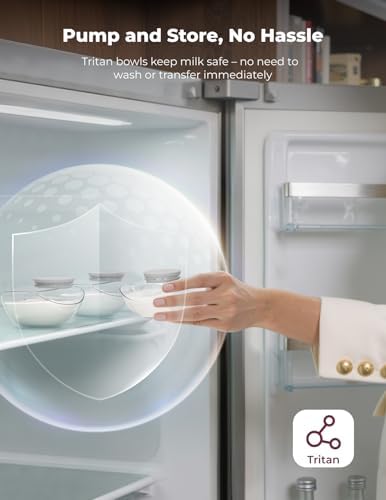 Momcozy Breast Pump Hands Free Upgraded Mobile Flow   M9  App Discreet Control with Personalized Multi Modes & 15 Levels  Wearable Breast Pump 24mm  2 Pack Gray