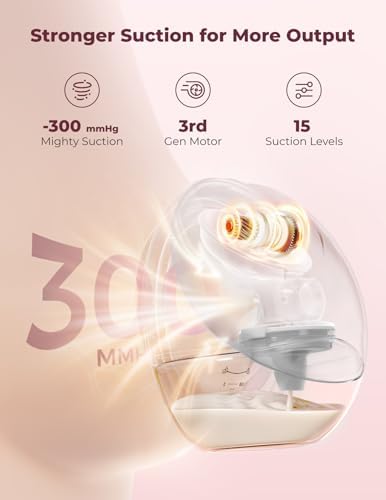 Momcozy Breast Pump Hands Free Upgraded Mobile Flow   M9  App Discreet Control with Personalized Multi Modes & 15 Levels  Wearable Breast Pump 24mm  2 Pack Gray