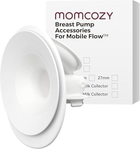 Momcozy Breast Pump Hands Free Upgraded Mobile Flow   M9  App Discreet Control with Personalized Multi Modes & 15 Levels  Wearable Breast Pump 24mm  2 Pack Gray