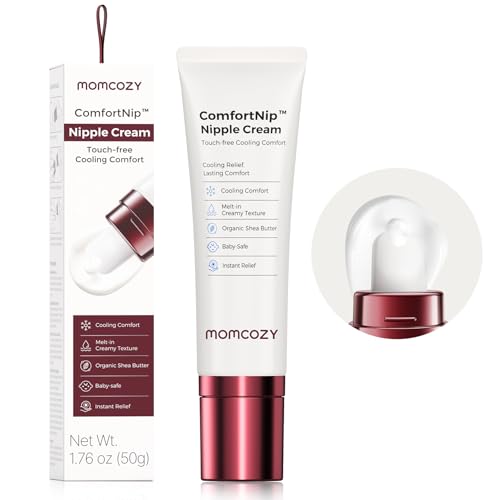 Momcozy ComfortNip Crema refrescante para pezones sin contacto y sin tacto, crema para pezones para lactancia materna, alivio instantáneo, fórmula a base de plantas, esenciales para recién nacidos con