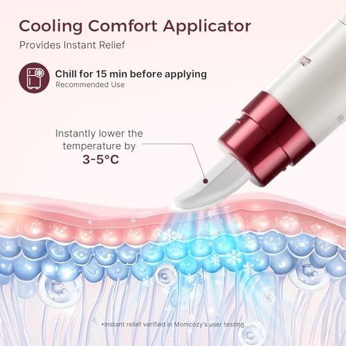 Momcozy ComfortNip Crema refrescante para pezones sin contacto y sin tacto, crema para pezones para lactancia materna, alivio instantáneo, fórmula a base de plantas, esenciales para recién nacidos con