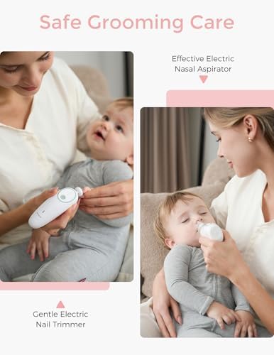 Momcozy Elite Baby Kit  Superior Baby Shower & Registry Essential Kit for Grooming & Health & Cleansing Care  Electric Nail File & Nasal Aspirator Tummy Wrap Thermometer Bath Brush Teether Storage Bag