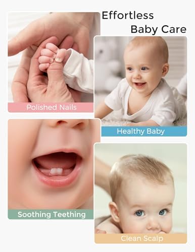 Momcozy Elite Baby Kit  Superior Baby Shower & Registry Essential Kit for Grooming & Health & Cleansing Care  Electric Nail File & Nasal Aspirator Tummy Wrap Thermometer Bath Brush Teether Storage Bag