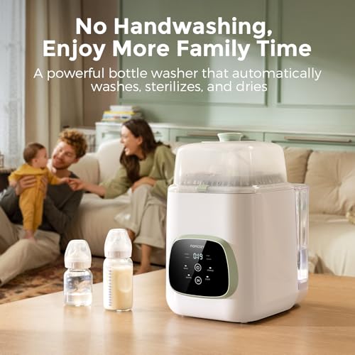 Momcozy KleanPal Pro Baby Bottle Washer  Sterilizer & Dryer   All in One Cleaning Machine for Bottles  Pump Parts & Baby Essentials   Time Saving & Effortless Care