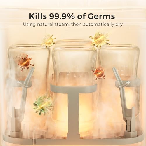 Momcozy KleanPal Pro Baby Bottle Washer  Sterilizer & Dryer   All in One Cleaning Machine for Bottles  Pump Parts & Baby Essentials   Time Saving & Effortless Care