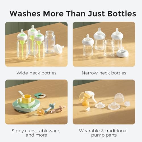 Momcozy KleanPal Pro Baby Bottle Washer  Sterilizer & Dryer   All in One Cleaning Machine for Bottles  Pump Parts & Baby Essentials   Time Saving & Effortless Care