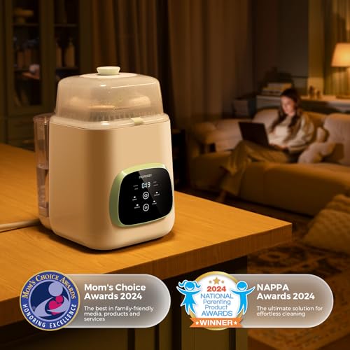 Momcozy KleanPal Pro Baby Bottle Washer  Sterilizer & Dryer   All in One Cleaning Machine for Bottles  Pump Parts & Baby Essentials   Time Saving & Effortless Care