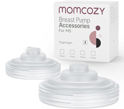 Momcozy M5 Smart APP Controlled Wearable Breast Pump  Hands Free Wireless Electric Pump  3 Modes 9 Suction Levels  BPA Free  Portable Lightweight  24mm Flange  2 Pack Quill Gray