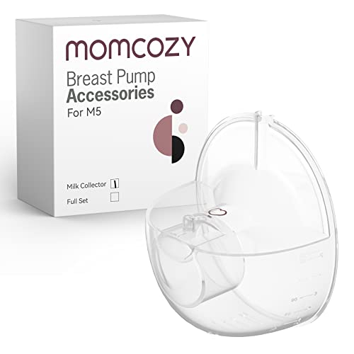 Momcozy M5 Smart APP Controlled Wearable Breast Pump  Hands Free Wireless Electric Pump  3 Modes 9 Suction Levels  BPA Free  Portable Lightweight  24mm Flange  2 Pack Quill Gray