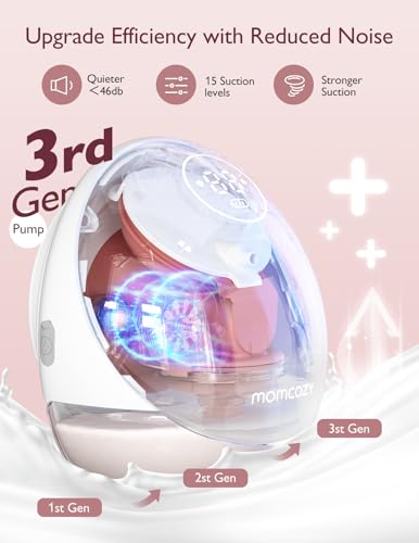 Momcozy M9 Wearable Pump  App Controlled  Ultra Quiet & Discreet Hands Free Pumping