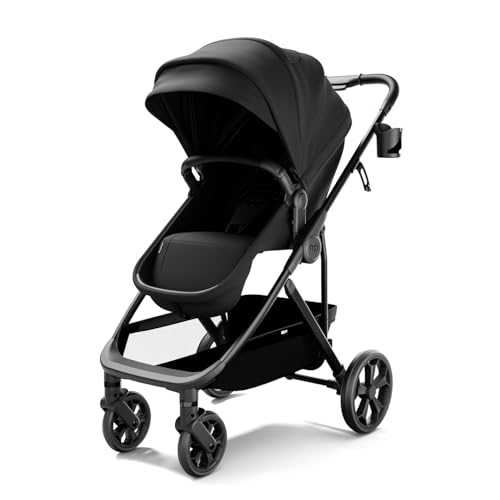 Mompush Wiz 2 in 1 Baby Stroller with Infant Pramette Mode  One Hand Fold Convertible Newborn to Toddler Stroller with Reversible Seat and Large UPF 50  Canopy