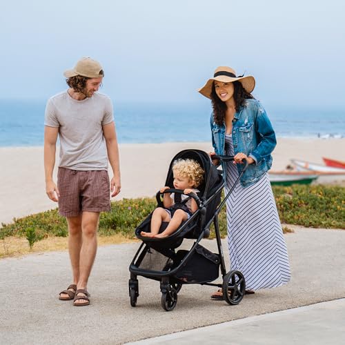 Mompush Wiz 2 in 1 Baby Stroller with Infant Pramette Mode  One Hand Fold Convertible Newborn to Toddler Stroller with Reversible Seat and Large UPF 50  Canopy