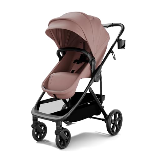 Mompush Wiz 2 in 1 Baby Stroller with Infant Pramette Mode  One Hand Fold Convertible Newborn to Toddler Stroller with Reversible Seat and Large UPF 50  Canopy