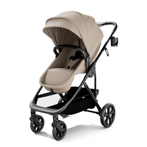Mompush Wiz 2 in 1 Baby Stroller with Infant Pramette Mode  One Hand Fold Convertible Newborn to Toddler Stroller with Reversible Seat and Large UPF 50  Canopy