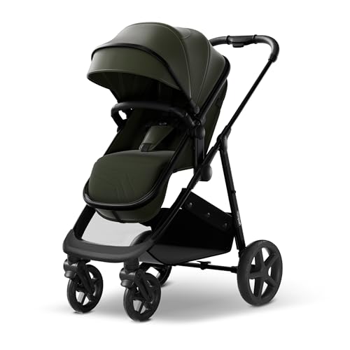 Mompush Wiz 2 in 1 Baby Stroller with Infant Pramette Mode  One Hand Fold Convertible Newborn to Toddler Stroller with Reversible Seat and Large UPF 50  Canopy