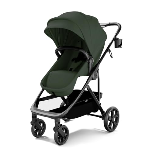 Mompush Wiz 2 in 1 Baby Stroller with Infant Pramette Mode  One Hand Fold Convertible Newborn to Toddler Stroller with Reversible Seat and Large UPF 50  Canopy