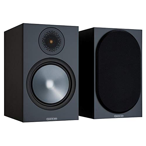Monitor Audio Bronze100 Bookshelf Speakers in Black  Pair  Latest Generation