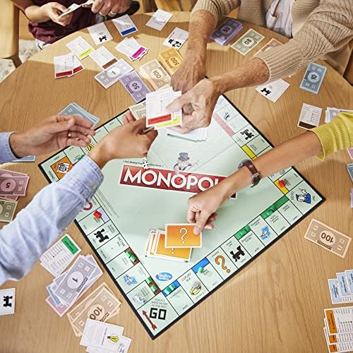 Monopoly Game  Family Board Games for 2 to 6 Players & Kids Ages 8 and Up  Includes 8 Tokens  Token Vote Edition 