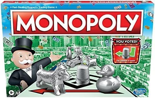 Monopoly Game  Family Board Games for 2 to 6 Players & Kids Ages 8 and Up  Includes 8 Tokens  Token Vote Edition 
