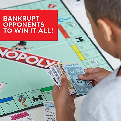 Monopoly Game  Family Board Games for 2 to 6 Players & Kids Ages 8 and Up  Includes 8 Tokens  Token Vote Edition 